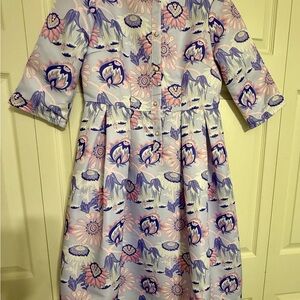 Floral Dress in Purple and Pink